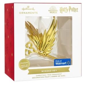 Hallmark Premium Wizarding World Of Harry Potter WINGED KEY Christmas Ornament
